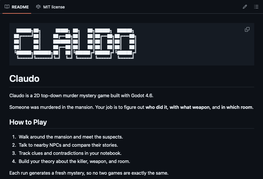 Claudo project screenshot