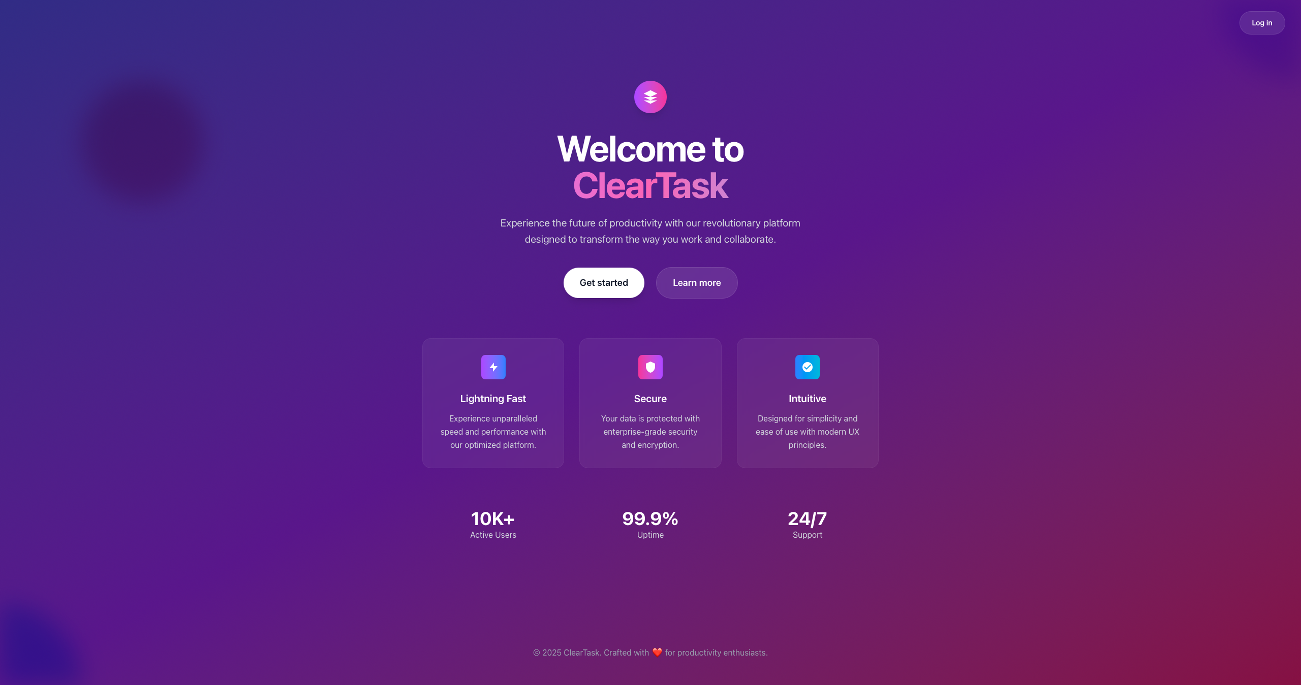 ClearTask project screenshot